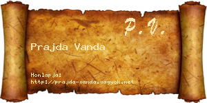 Prajda Vanda névjegykártya